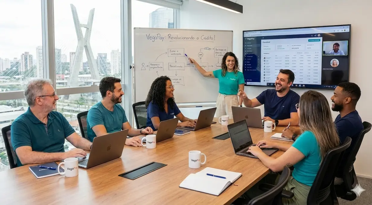 Equipe VegaPay em reunião